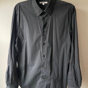 Express Black Button Down -  Fitted